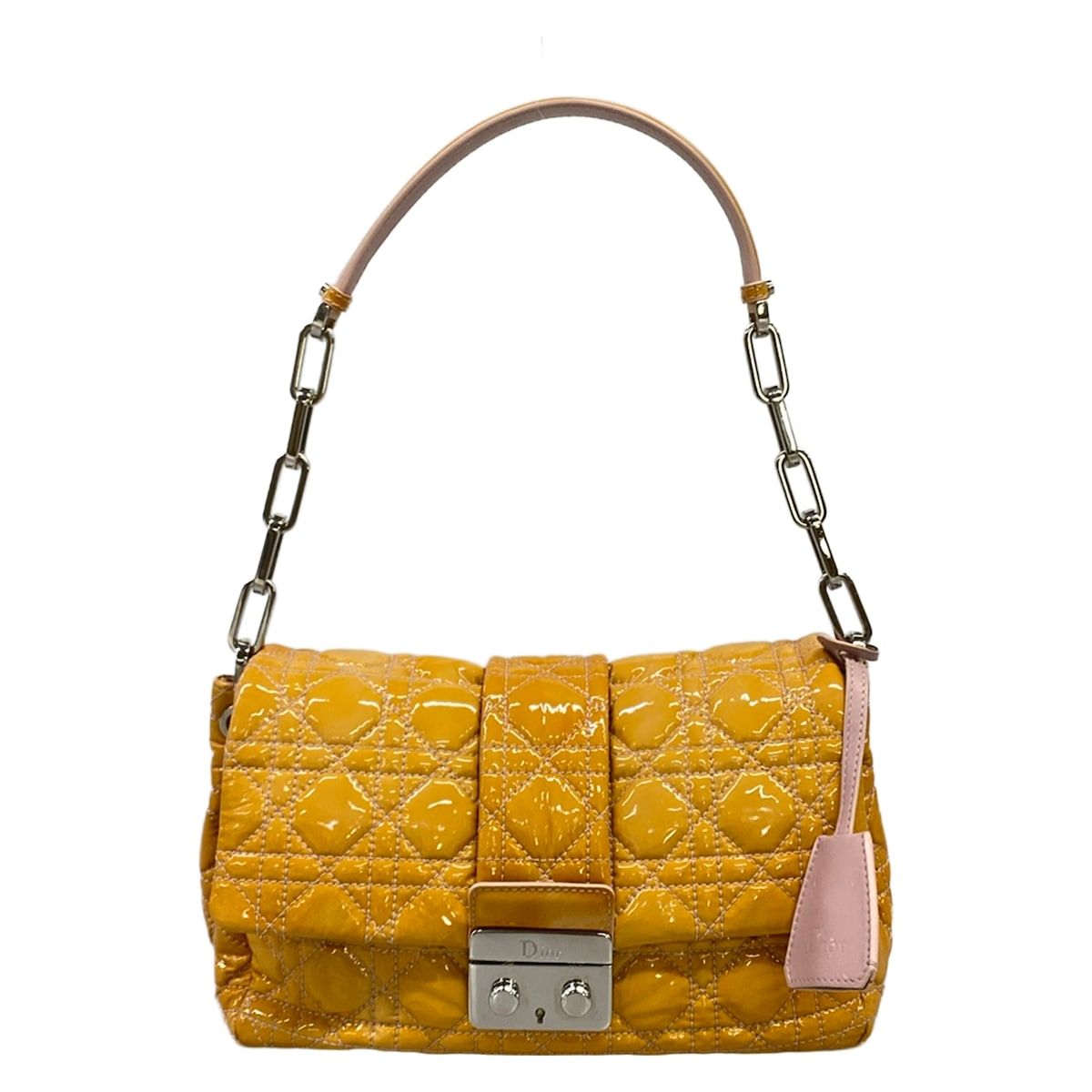 DIOR/ChristianDior(ディオール/クリスチャンディオール) ショルダーバッグ カナージュステッチ ピンク レザー