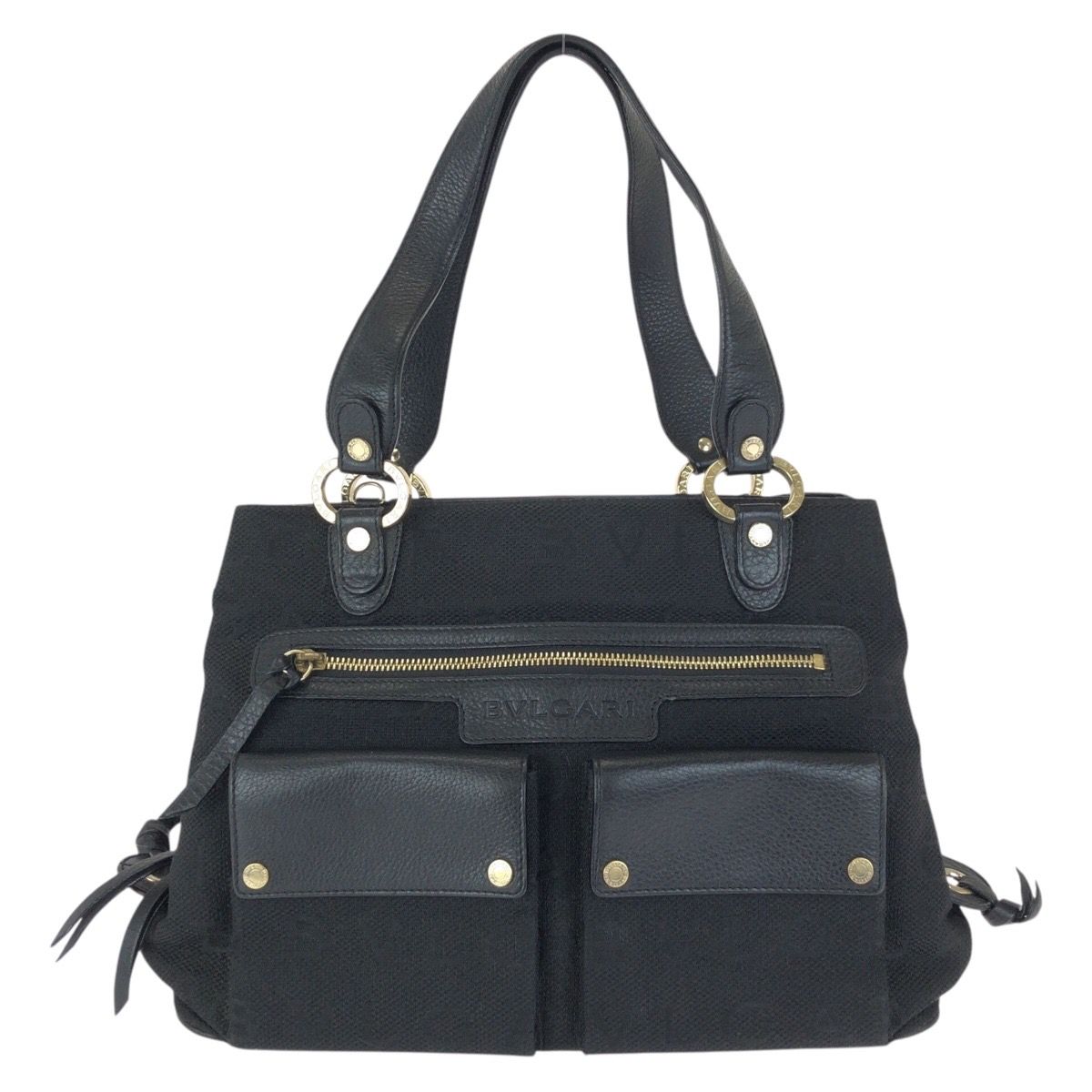 美品 BVLGARI ブルガリ ロゴマニア マキシレッタレ ブラック 黒