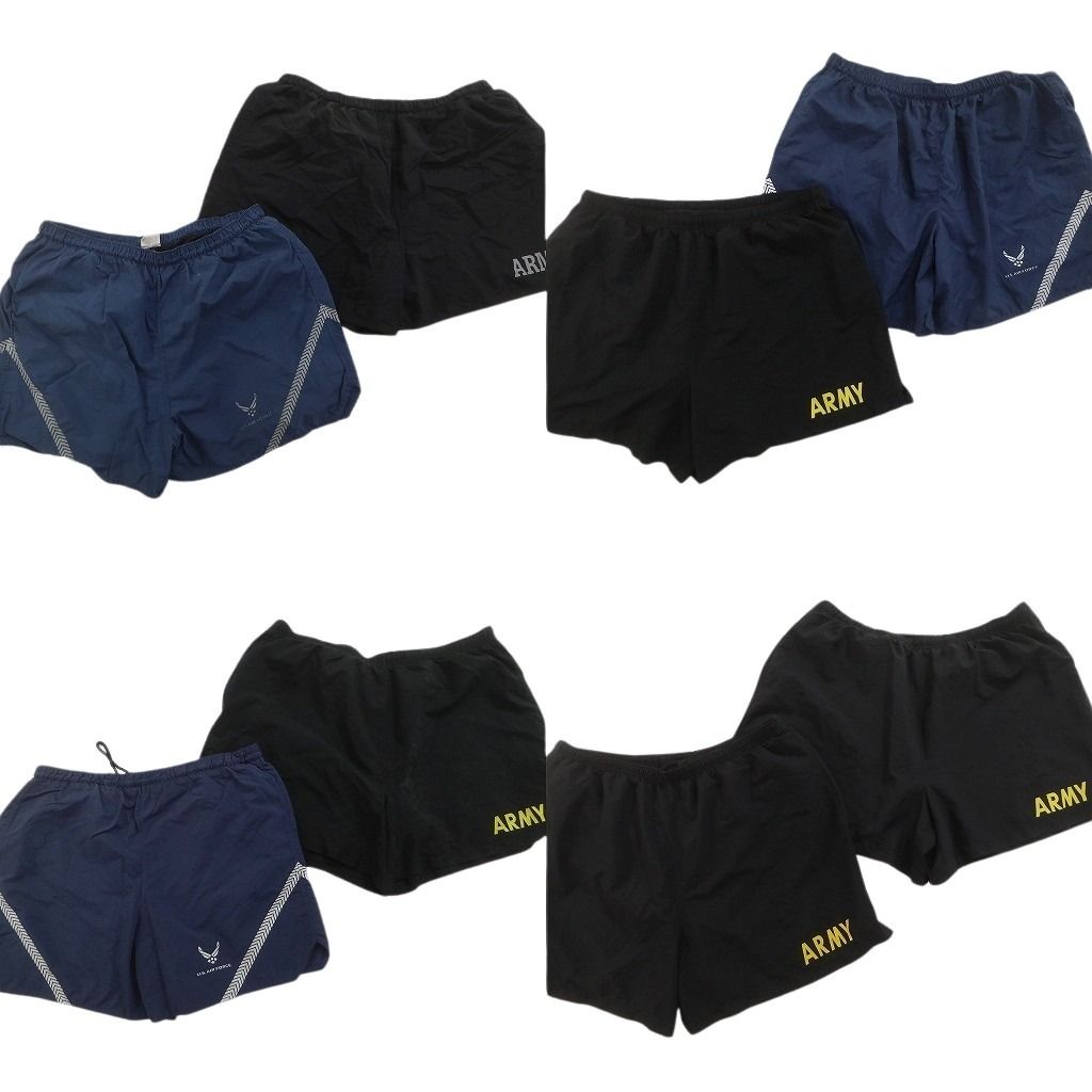 古着卸 まとめ売り ミリタリー ショートパンツ 8枚セット ( メンズ XL ) ARMY AIRFORCE トレーニングショーツ 中古 古着 NF1268