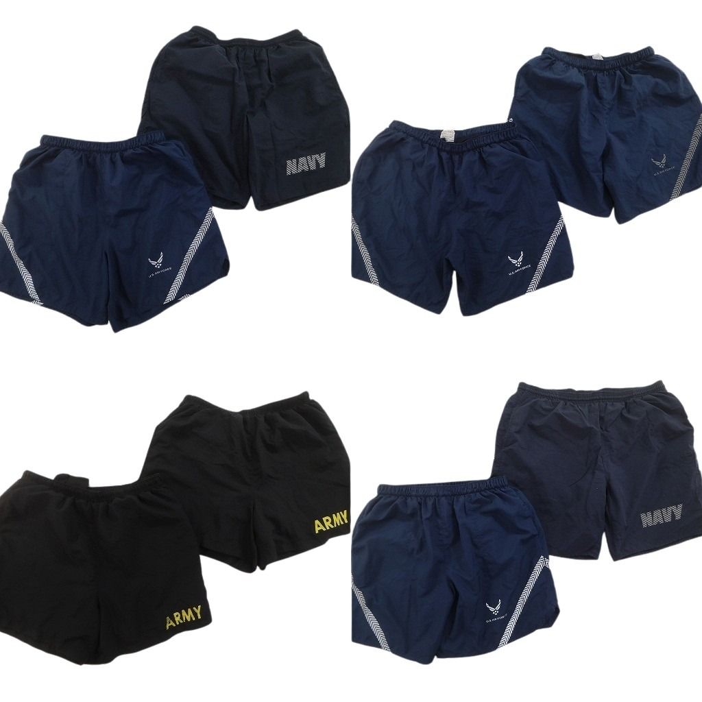 古着卸 まとめ売り ミリタリー ショートパンツ 8枚セット ( メンズ M ) NAVY AIRFORCE ARMY トレーニングショーツ 中古 古着 NF1273