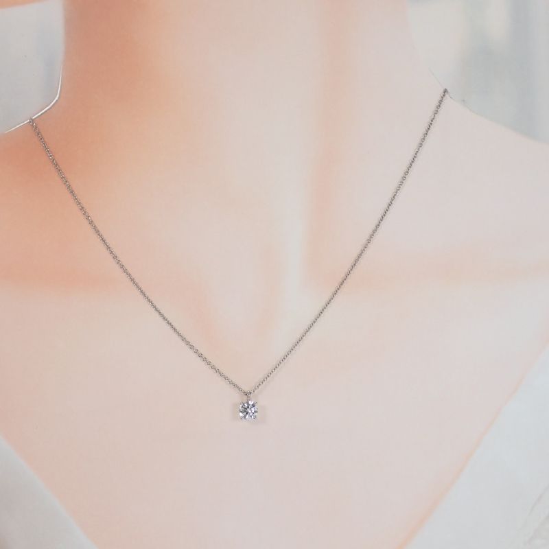 ティファニー TIFFANY&Co. ソリティア 1PD ネックレス 42cm Pt950