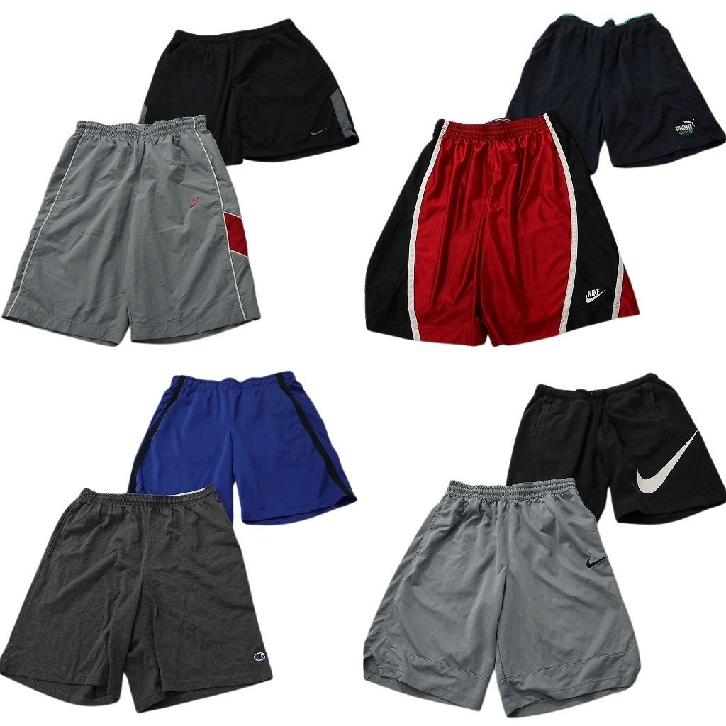 古着卸 まとめ売り ブランド ショートパンツ 8枚セット ( メンズ M/L ) チャンピオン ナイキ アンダーアーマー イージーパンツ 中古 NF1285