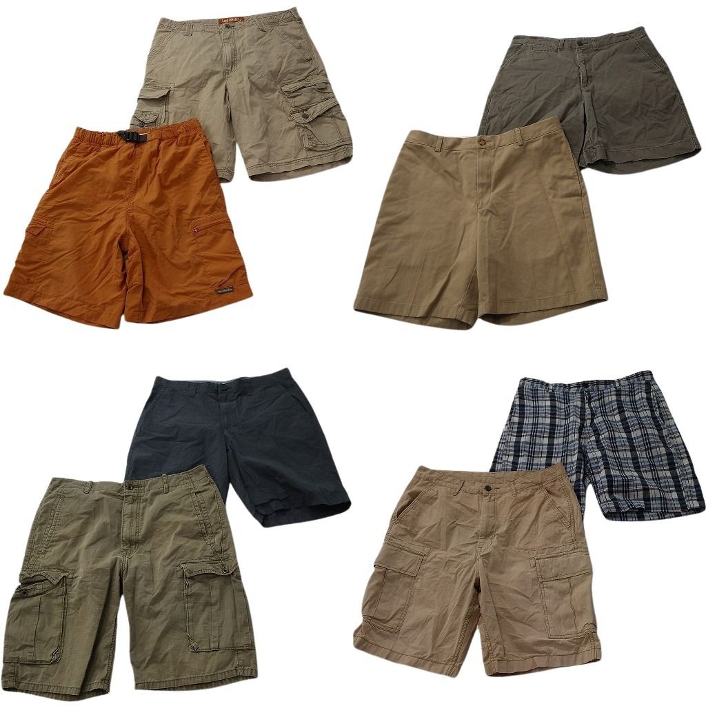 古着卸 まとめ売り ブランド ショートパンツ 8枚セット ( メンズ 34/S ) コロンビア LEE チャップス カバラス リーバイス 中古 古着 NF1286