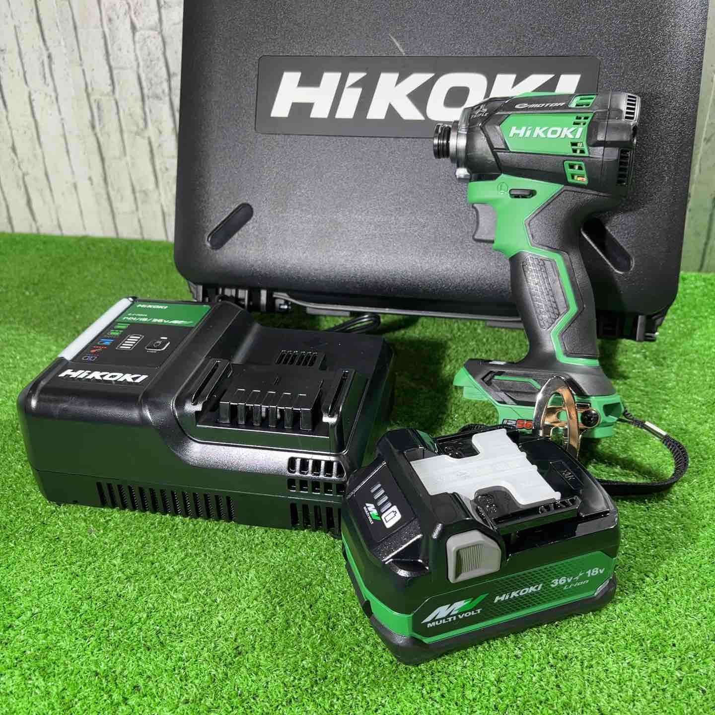 【未使用品】HiKOKI(ハイコーキ) 18V 充電式 インパクトドライバ WH18DC バッテリー1個・充電器・ケース付 WH18DC(XPZ), アグレッシブグリーン【川口店】