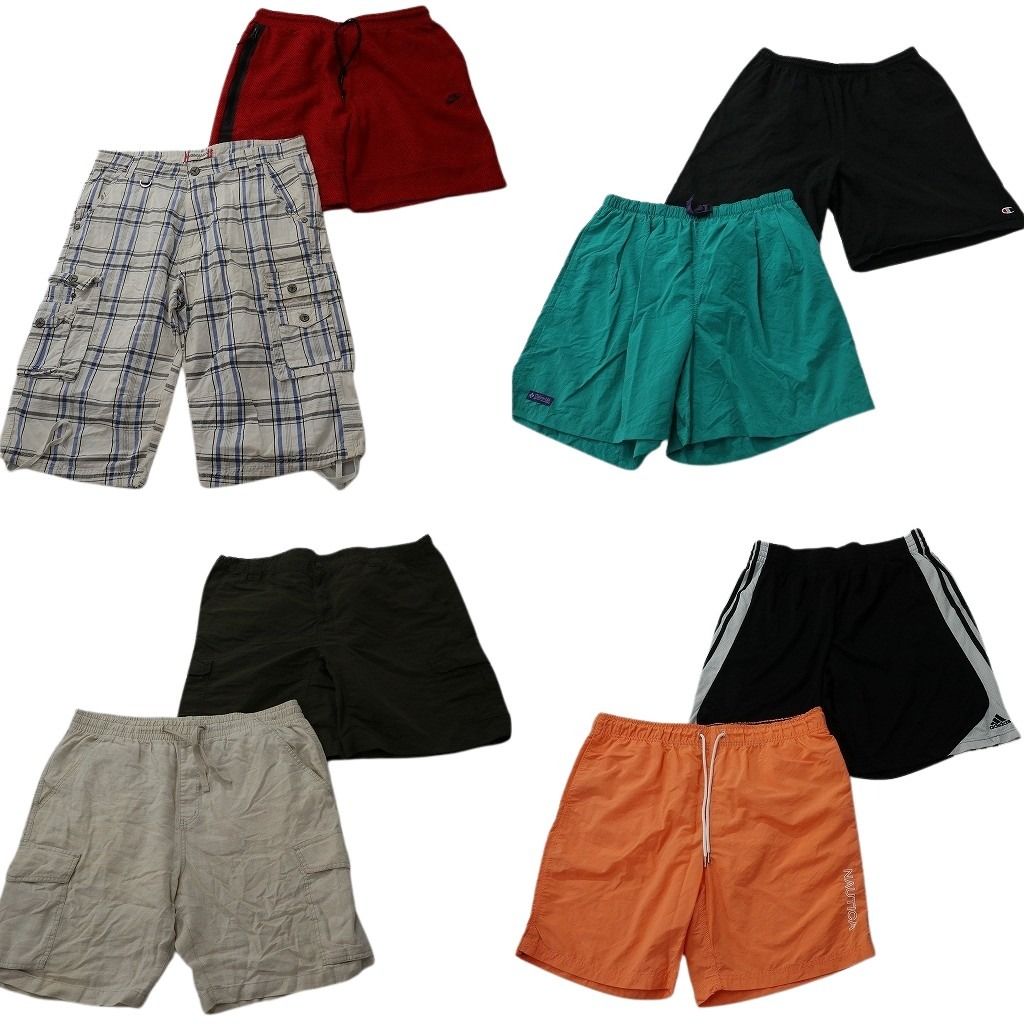 古着卸 まとめ売り ブランド ショートパンツ 8枚セット ( メンズ XL ) ドルチェ＆ガッバーナ コロンビア ノースフェイス 中古 古着 NF1290