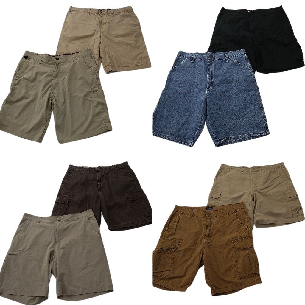 古着卸 まとめ売り ブランド ショートパンツ 8枚セット ( メンズ 38 ) コロンビア ノースフェイス トミー チャップス 中古 古着 NF1294