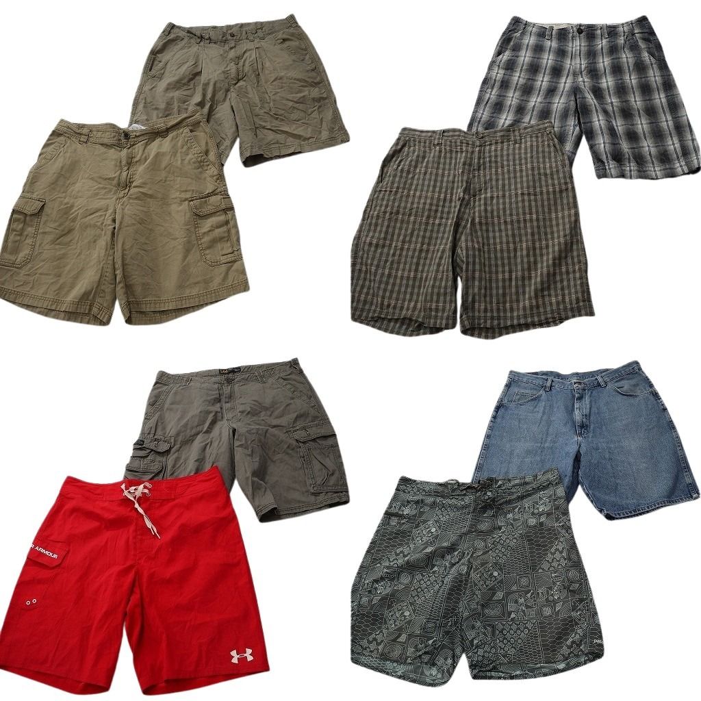 古着卸 まとめ売り ブランド ショートパンツ 8枚セット ( メンズ 36 ) パタゴニア コロンビア ラングラー LEE 中古 古着 NF1297
