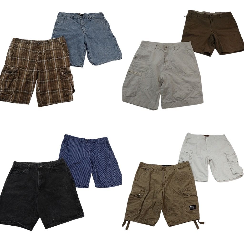 古着卸 まとめ売り ブランド ショートパンツ 8枚セット ( メンズ 38 ) LEE コロンビア ノーティカ エコーアンリミテッド 中古 古着 NF1304
