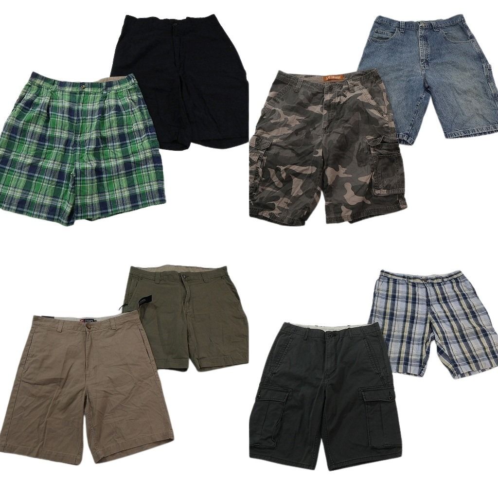 古着卸 まとめ売り ブランド ショートパンツ 8枚セット ( メンズ 32 ) トミー フラッグタグ ラングラー コロンビア 中古 古着 NF1315