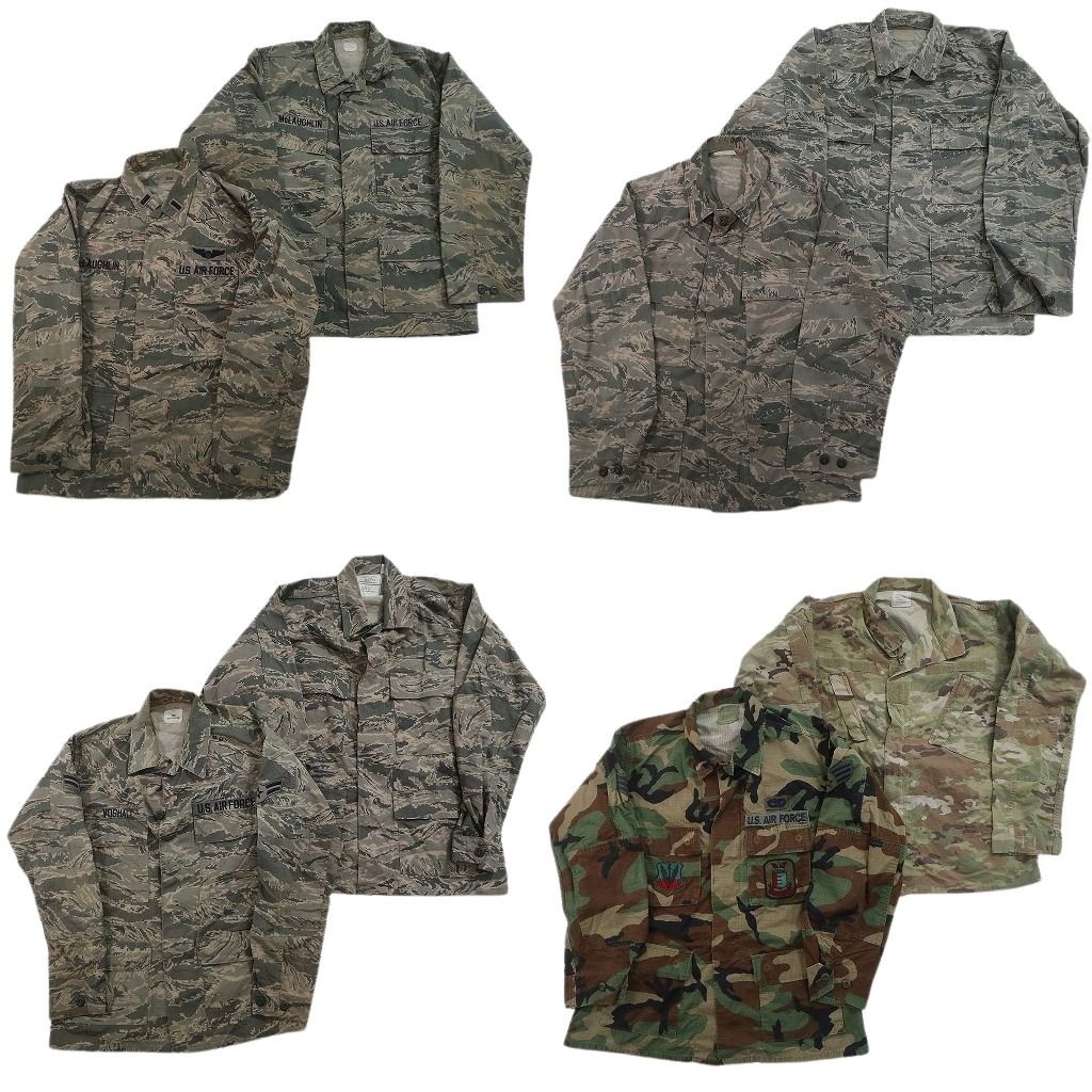 古着卸 まとめ売り ミリタリー フィールドジャケット 8枚セット ( メンズ 39/38/36/M ) AIRFORCE デジカモ マルチカム 中古 古着 NF1339