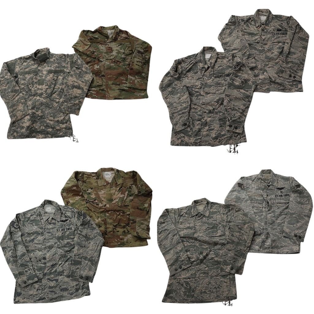 古着卸 まとめ売り ミリタリー フィールドジャケット 8枚セット ( メンズ 34/33/32/30 ) AIRFORCE マルチカム 中古 古着 NF1341