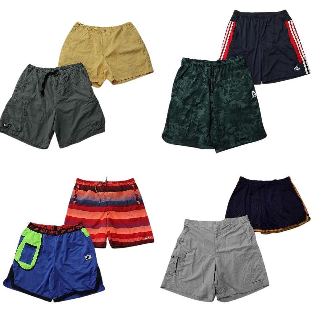 古着卸 まとめ売り ブランド ショートパンツ 8枚セット ( メンズ L ) コロンビア ノーティカ 小文字タグ リーボック 中古 古着 NF1366