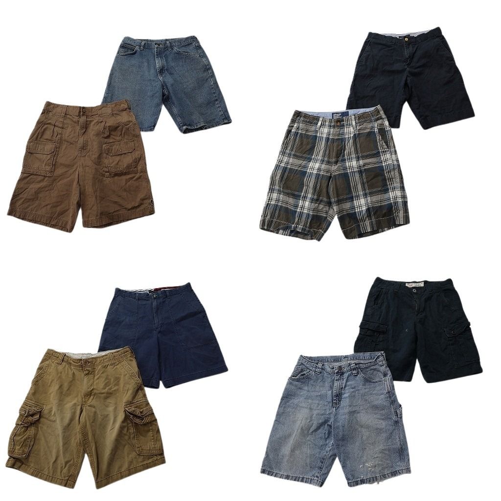 古着卸 まとめ売り ブランド ショートパンツ 8枚セット ( メンズ 32 ) カベラス トミー ラングラー エアロポステール 中古 古着 NF1369