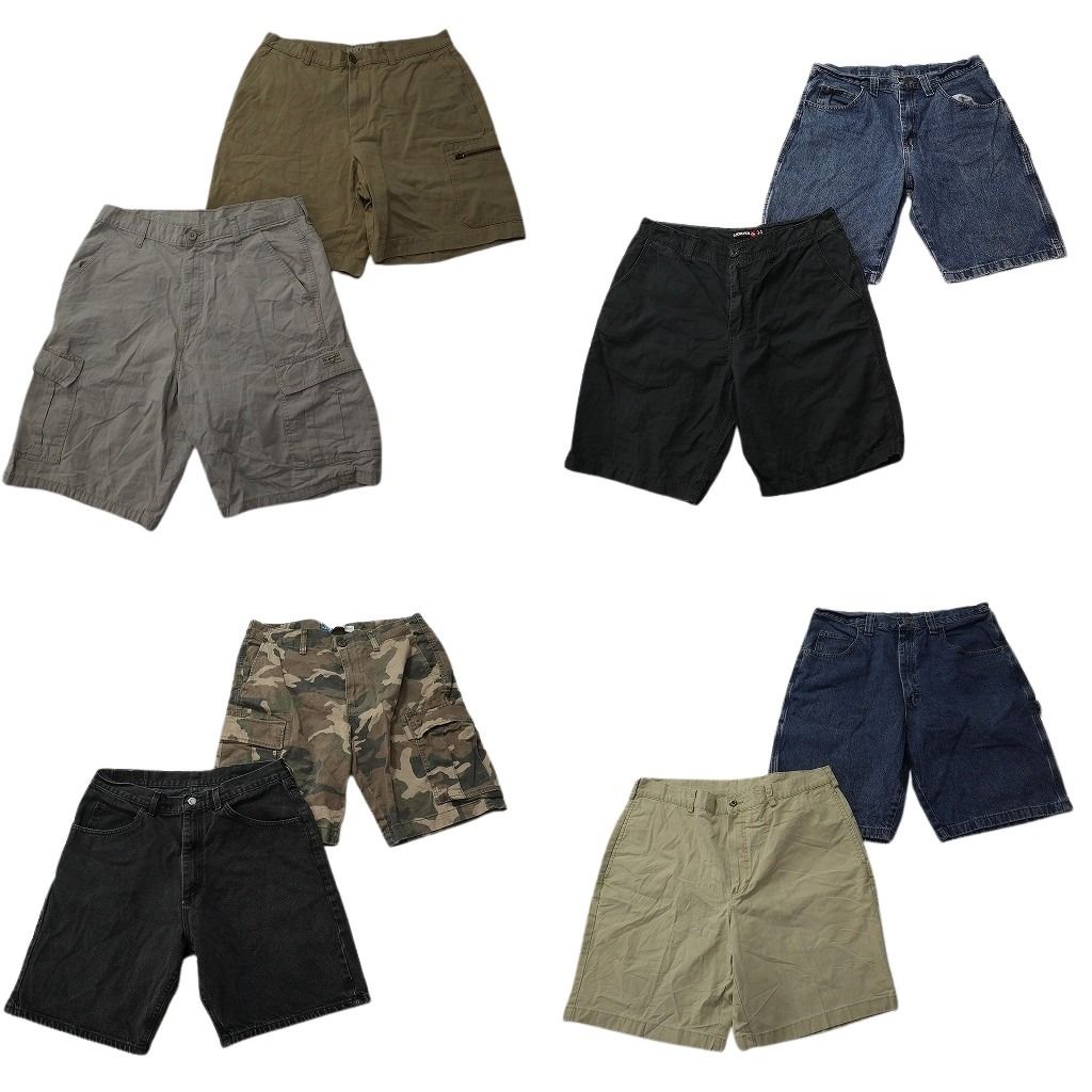 古着卸 まとめ売り ブランド ショートパンツ 8枚セット ( メンズ 34 ) J.CREW ラングラー エルエルビーン クイックシルバー 中古 NF1375