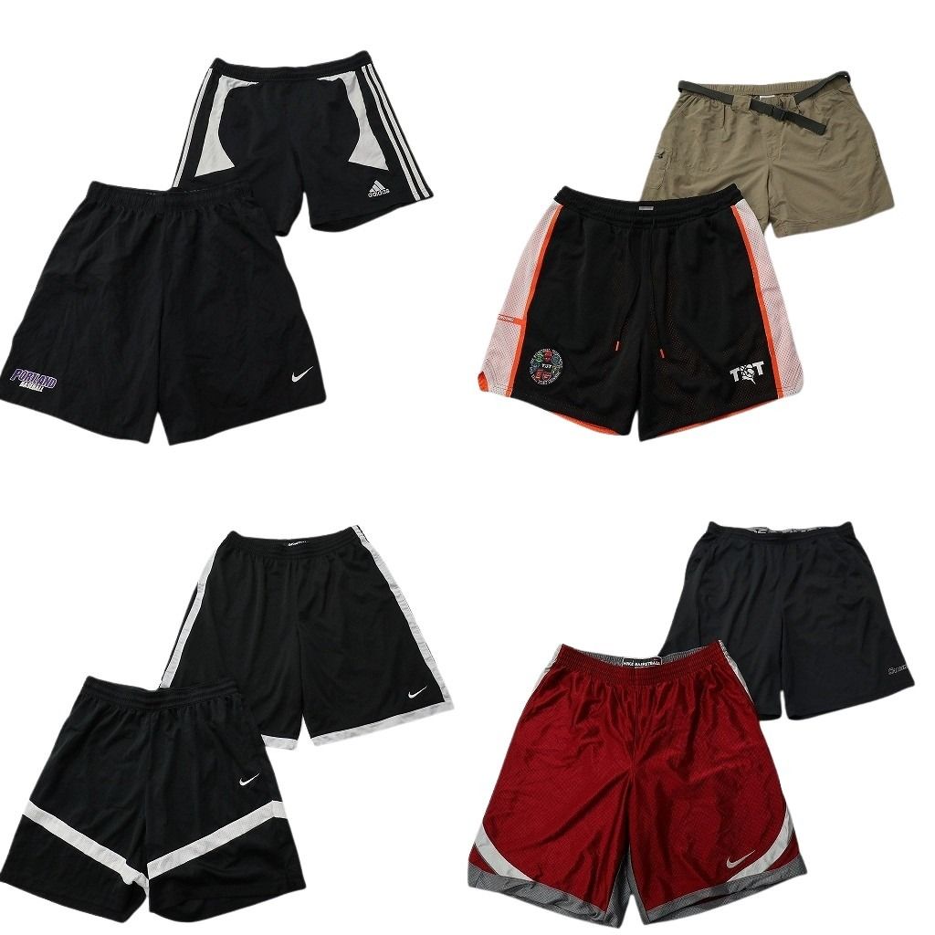 古着卸 まとめ売り ブランド ショートパンツ 8枚セット ( メンズ XL ) コロンビア プーマ アディダス ナイキ 中古 古着 NF1379