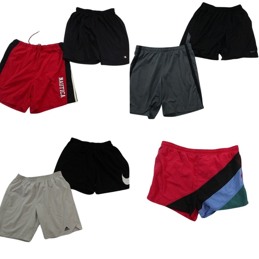古着卸 まとめ売り ブランド ショートパンツ 7枚セット ( メンズ XL ) アディダス ナイキ ノーティカ アンダーアーマー 中古 古着 NF1381
