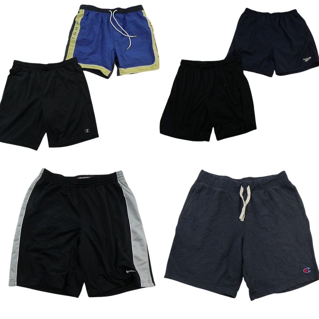 古着卸 まとめ売り ブランド ショートパンツ 6枚セット ( メンズ XL ) リーボック ナイキ チャンピオン バスパン 中古 古着 NF1382
