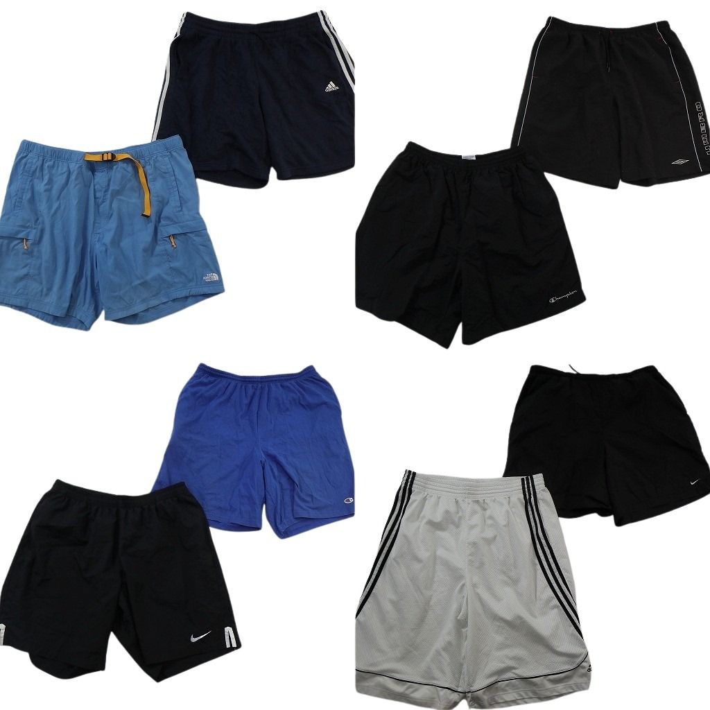 古着卸 まとめ売り ブランド ショートパンツ 8枚セット ( メンズ 2XL ) ノースフェイス アンブロ チャンピオン 中古 古着 NF1383