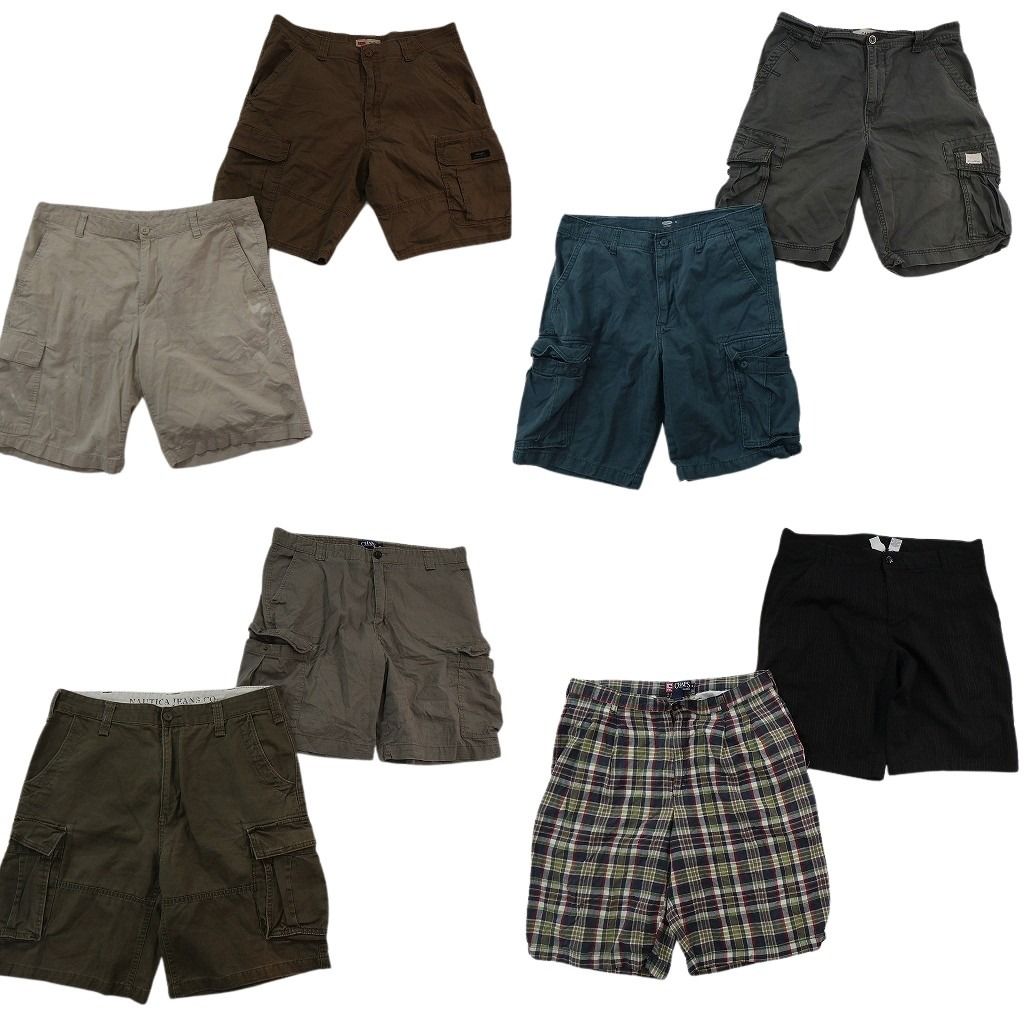 古着卸 まとめ売り ブランド ショートパンツ 8枚セット ( メンズ 36 ) リーバイス カーゴ チャップス コロンビア 中古 古着 NF1385