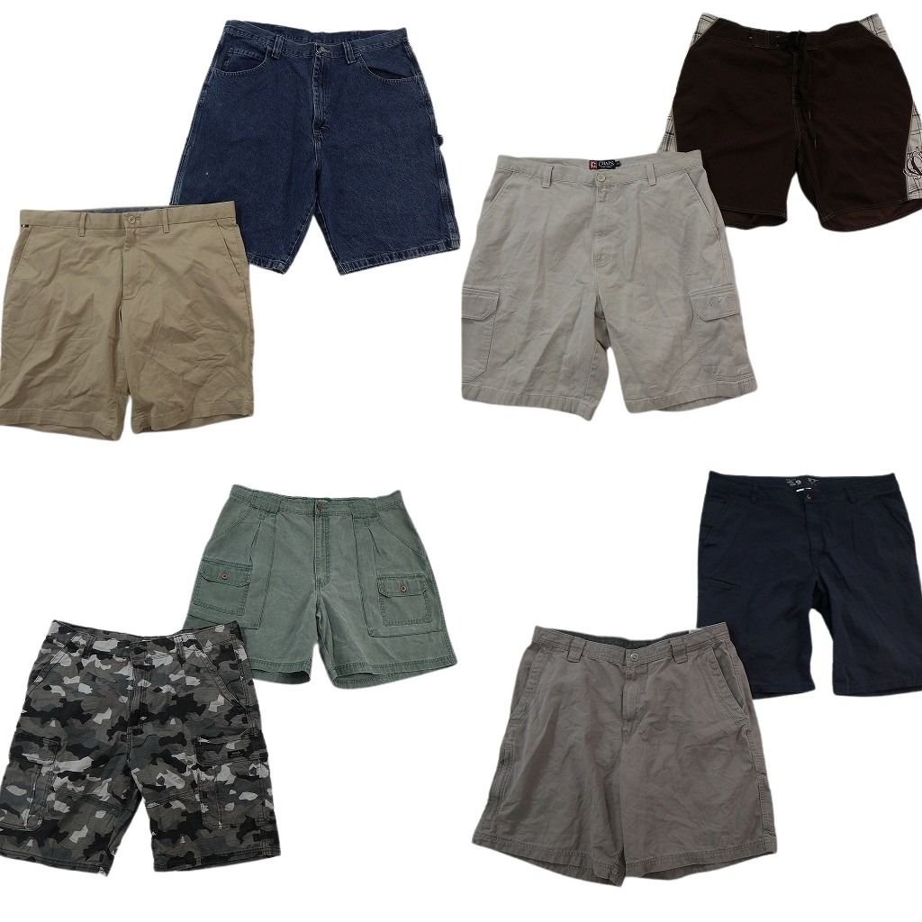 古着卸 まとめ売り ブランド ショートパンツ 8枚セット ( メンズ 38 ) カベラス リーバイス チャップス ラングラー 中古 古着 NF1387