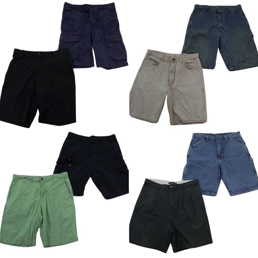 古着卸 まとめ売り ブランド ショートパンツ 8枚セット ( メンズ 34 ) ティンバーランド トミー リーバイス ナイキ 中古 古着 NF1389