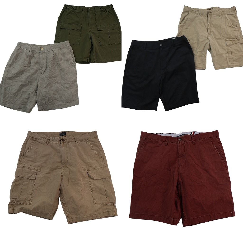 古着卸 まとめ売り ブランド ショートパンツ 6枚セット ( メンズ 36 ) ラングラー カベラス リーバイス ノーティカ 中古 古着 NF1395