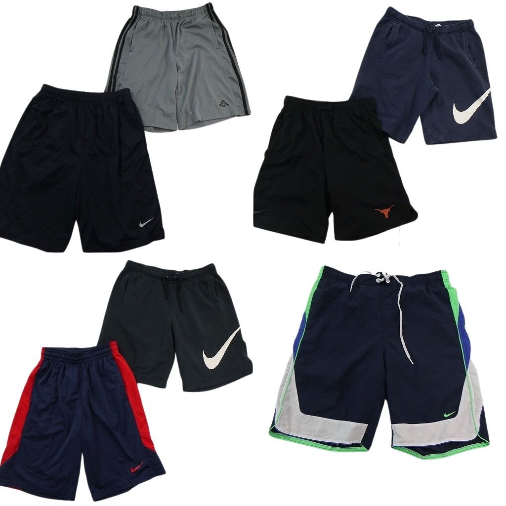 古着卸 まとめ売り ブランド ショートパンツ 7枚セット ( メンズ S ) ナイキ アディダス イージーパンツ 中古 古着 NF1398