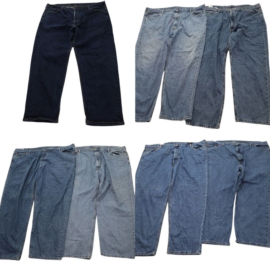 古着卸 まとめ売り リーバイス 550・560 デニムパンツ 7枚セット ( メンズ 48/50/52/54 ) ワイド リラックス テーパード 中古 古着 NF1477