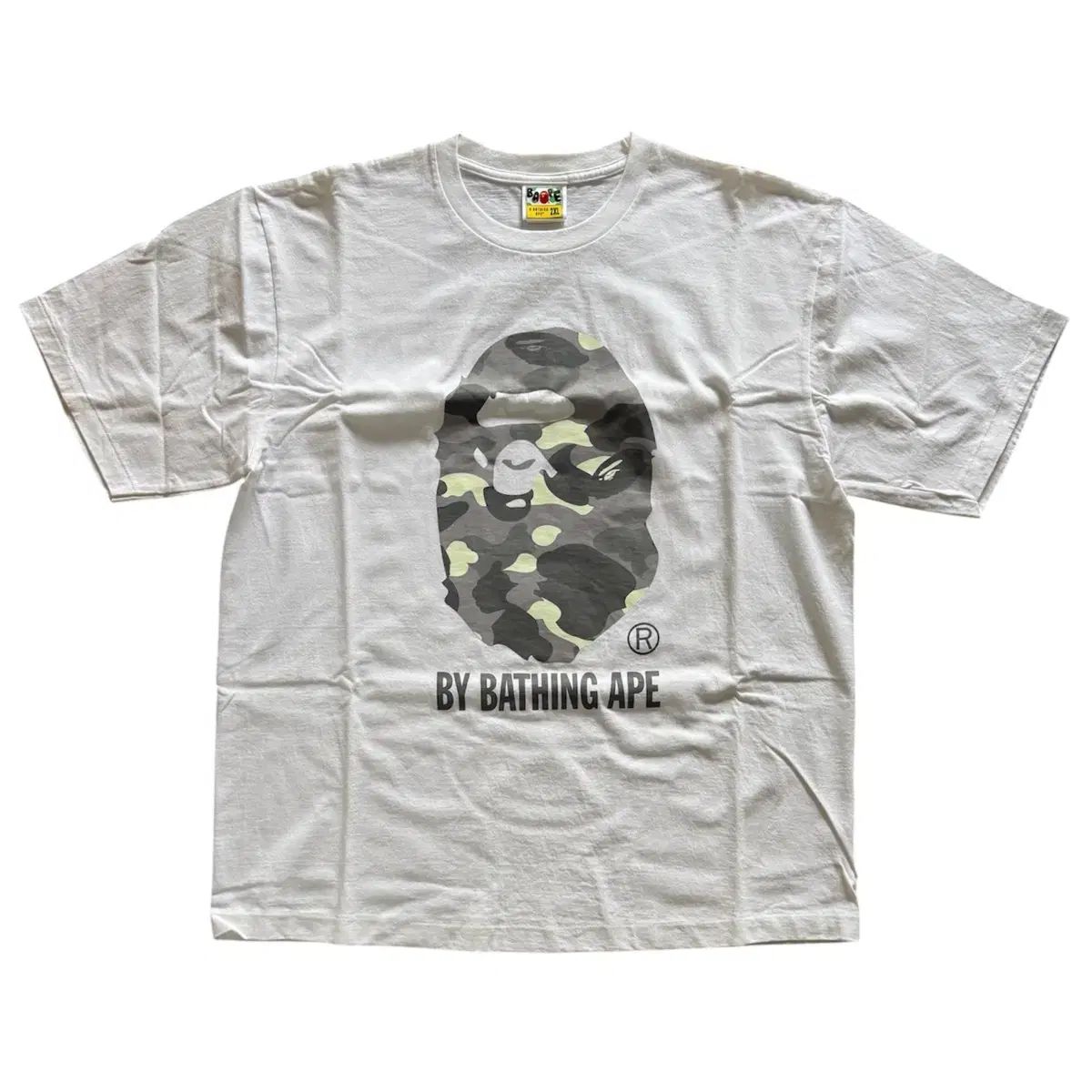 A BATHING APE アベイシングエイプ シティ カモフラ 半袖 Tシャツ 白 2XL (0ZXTEM110025M)