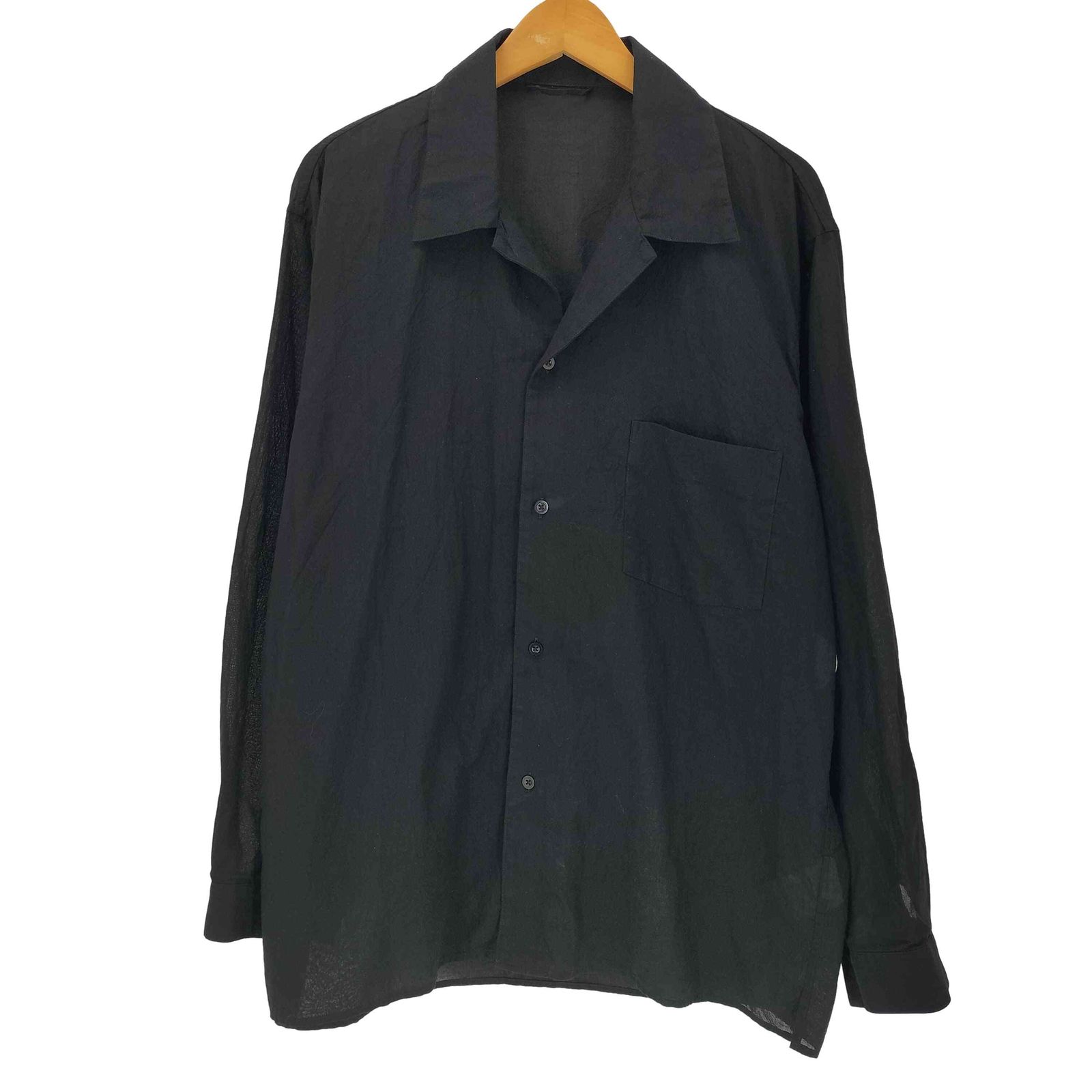 ブラームス BLURHMS 26SS Silk-Co Voile Open-collar Shirt L/S メンズ JPN：2