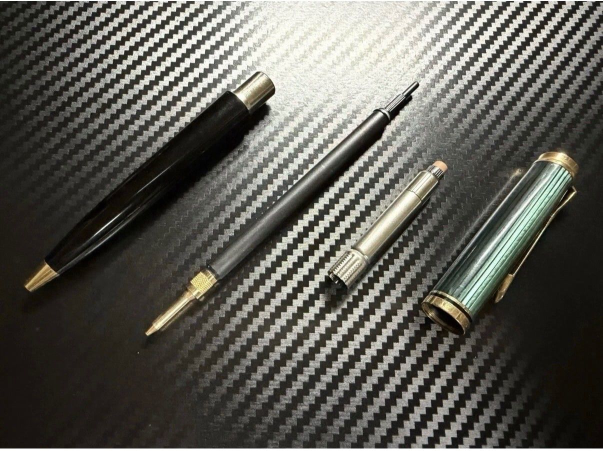 極美品 初期型 ペリカン スーベレーン D800 緑縞 ペンシル 0.5mm