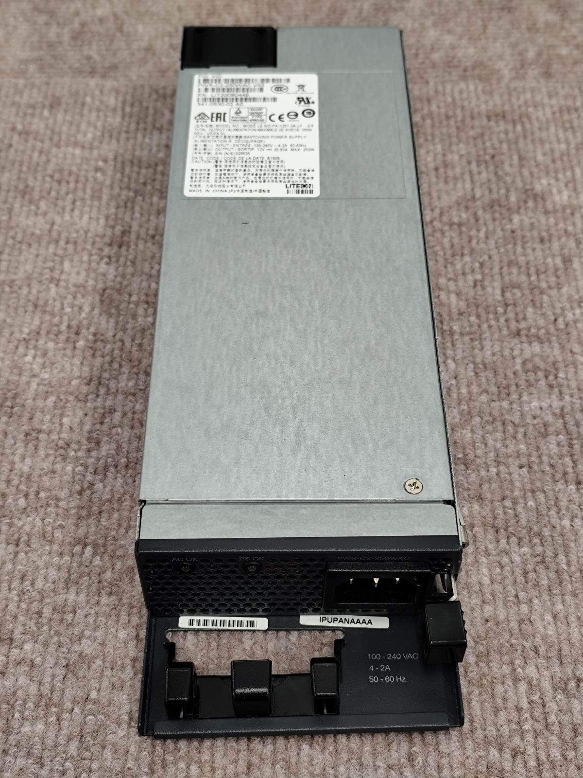 Cisco 250W AC PSU PWR-C2-250WAC / PWR-C2-250WAC= / Catalyst 2960X 2960XR 3650 E1