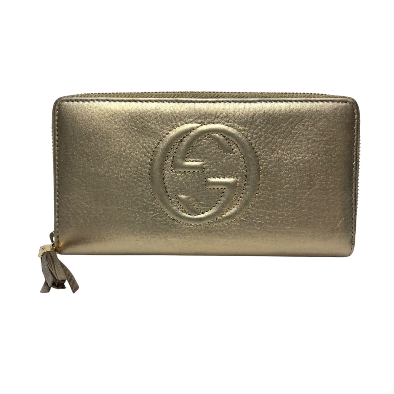 GUCCI グッチ 長財布 ソーホー ラウンドファスナー ゴールド 1863 GUCCI グッチ 長財布 ソーホー ゴールド ラウンドファスナー