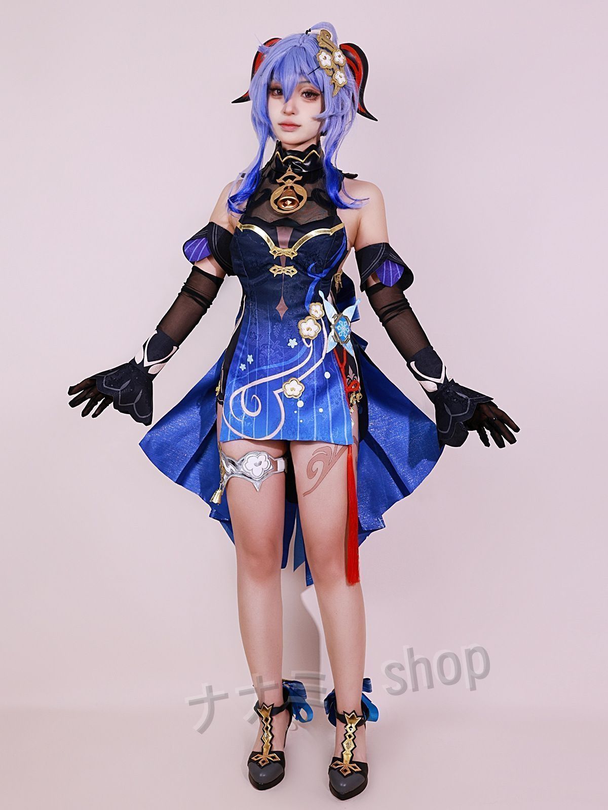 原神 甘雨 かんう コスプレ衣装セット 髪飾り付き 海灯祭 シリーズ 玄玉瑶芳 新コスチューム ウィッグ付き　靴 追加可能 ステージ服 イ