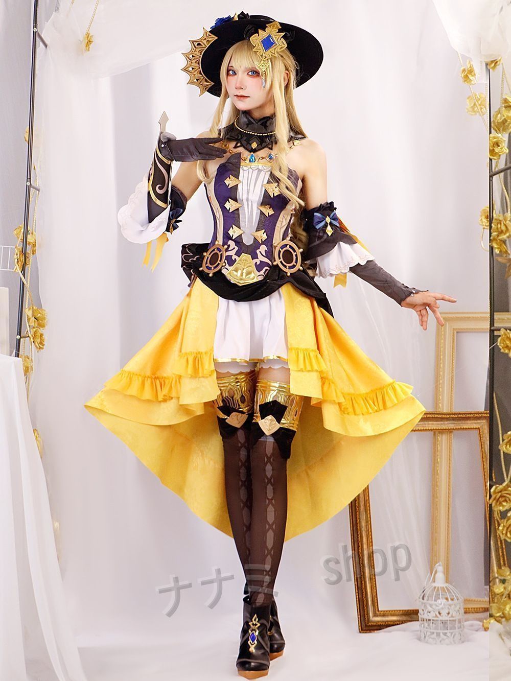 原神 げんしん ナヴィア 娜維 コスプレ衣装 豪華版 フルセット コスプレ衣装 アクセサリー ウィッグ付き&靴追加購入可 コ