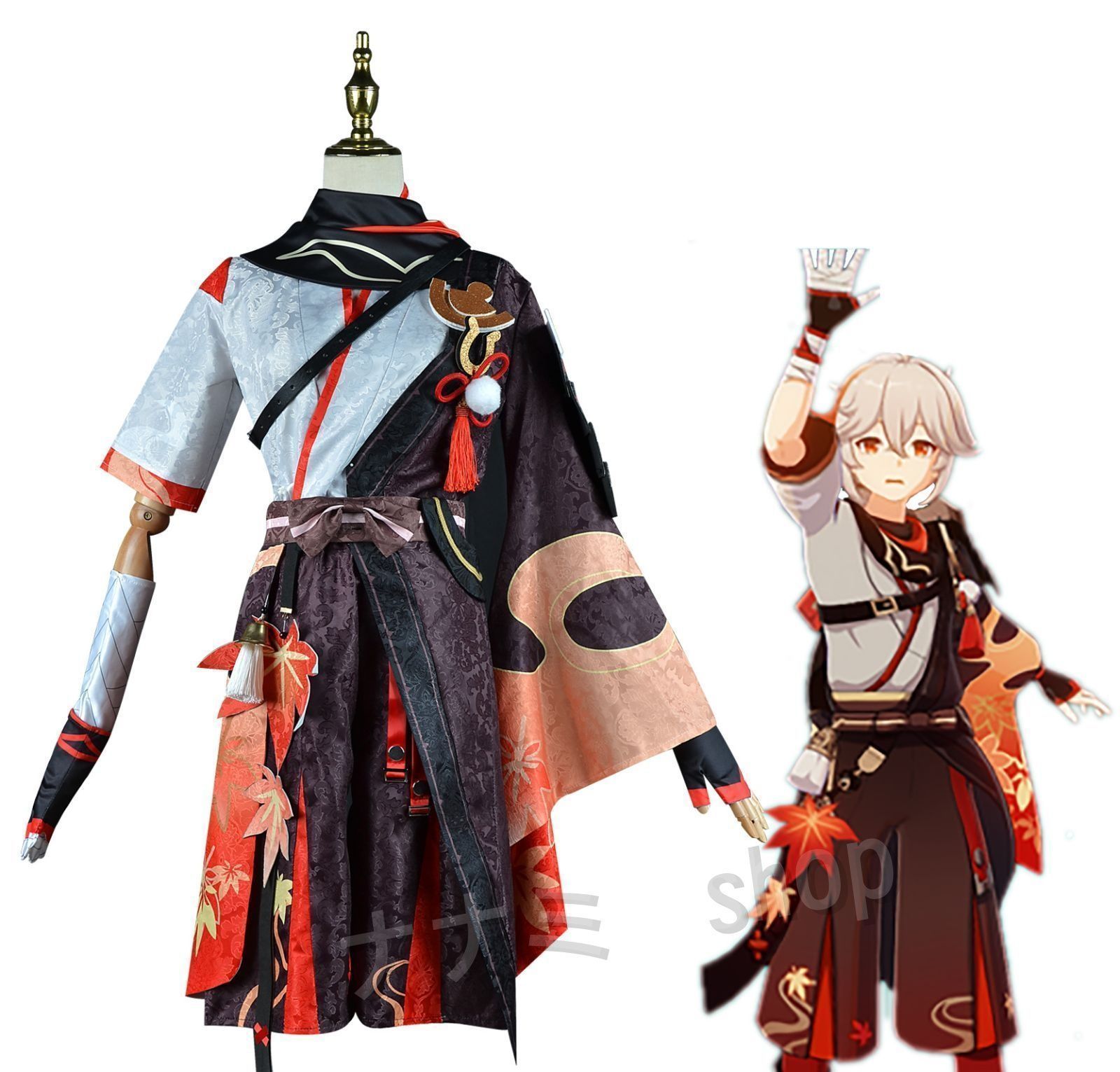原神 げんしん 楓原万葉 コスプレ衣装 ウィッグ付き コスチューム 稻妻城 楓原万葉 cosplay 変装 仮装 演出服 舞台装 学園祭 漫遊展パ