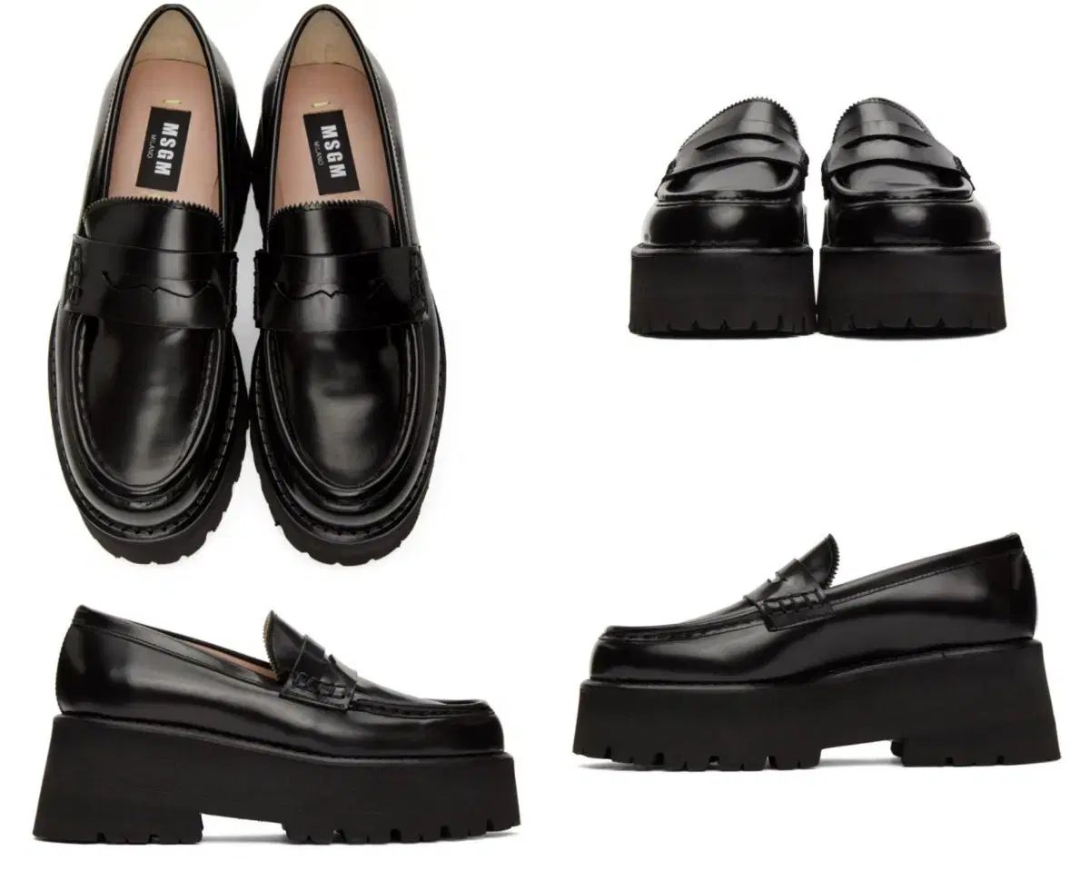 MSGM エムエスジーエム レディース 35 プラットフォーム 厚底 ローファー 靴 ブラック