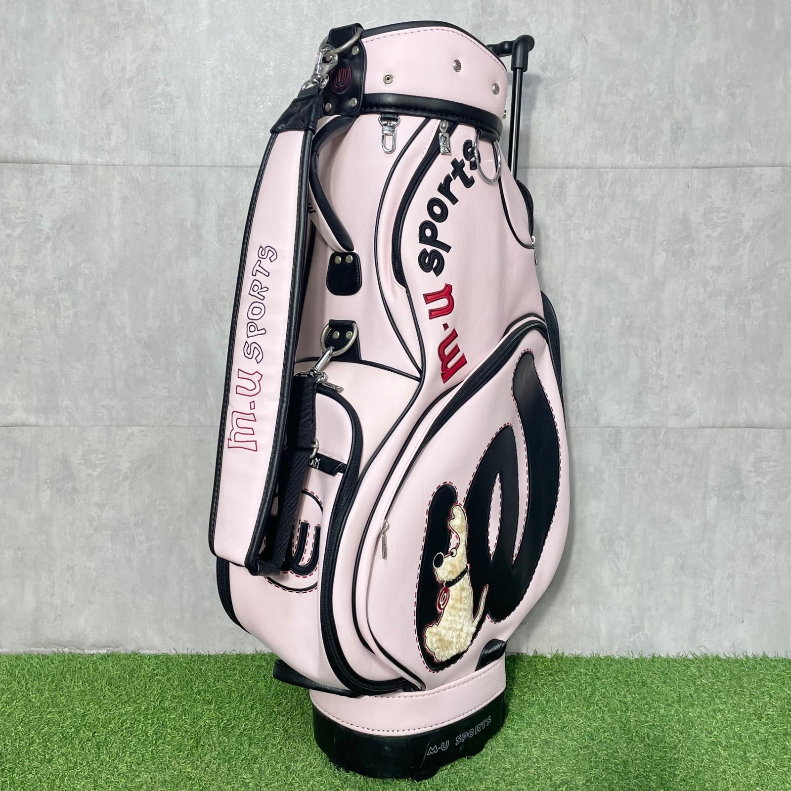 M•U SPORTS エムユースポーツ キャディバッグ ゴルフバッグ ピンク 
