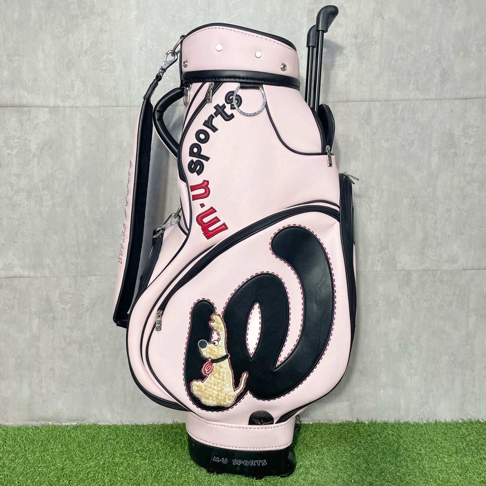 M•U SPORTS エムユースポーツ キャディバッグ ゴルフバッグ ピンク 