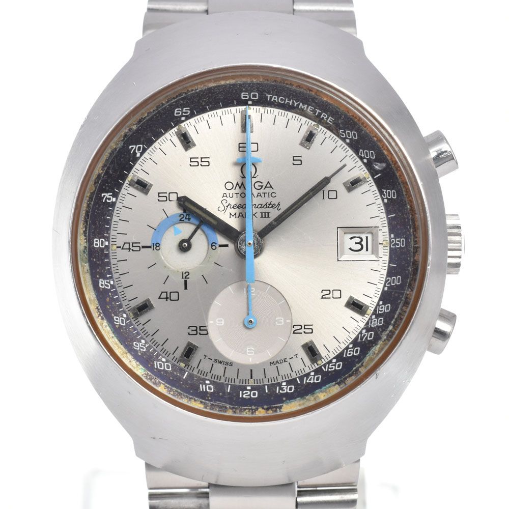 オメガ OMEGA 176.002 ヴィンテージ スピードマスター マークⅢ クロノグラフ Cal.1040 シルバー 自動巻き メンズ 腕時計 L#146598