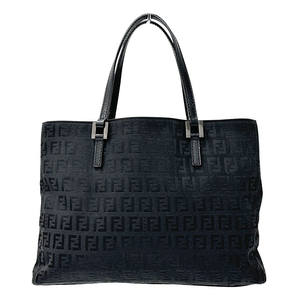 フェンディ FENDI バッグ レディース ブランド トートバッグ ハンドバッグ ズッキーノ キャンバス ブラック 8BH072 黒 ミニバッグ 小さめ おしゃれ 【中古】