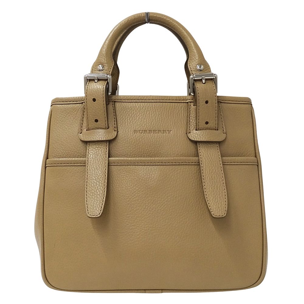 バーバリー BURBERRY バッグ レディース ブランド ハンドバッグ トートバッグ レザー ベージュ おしゃれ 【中古】