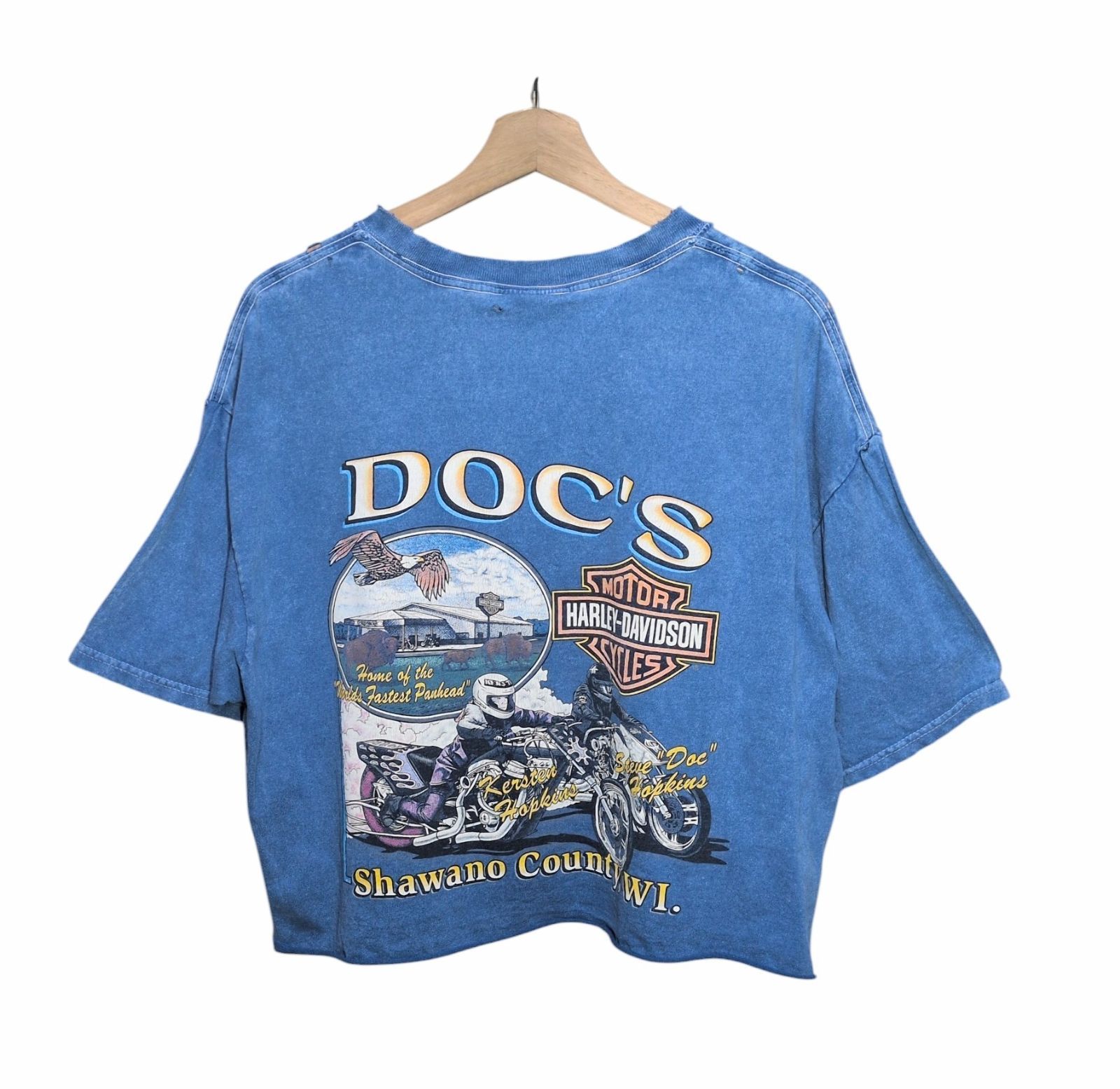 90s-00s USA製 HARLEY-DAVIDSON ハーレーダビッドソン カットオフT 