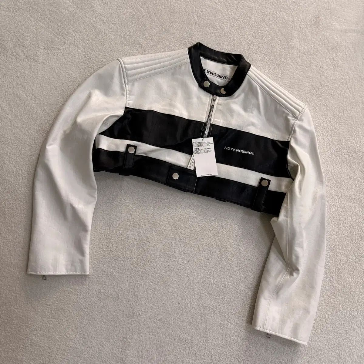 実寸確認 新品 낫노잉 クロップド レーシング ジャケット 0608T1