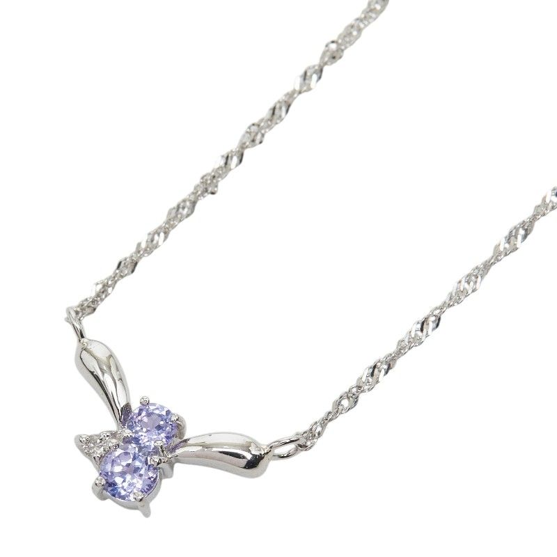 ELLE フラワーモチーフ ペンダント ネックレス Pt900 プラチナ Pt850 プラチナ レディース【1-0272919】