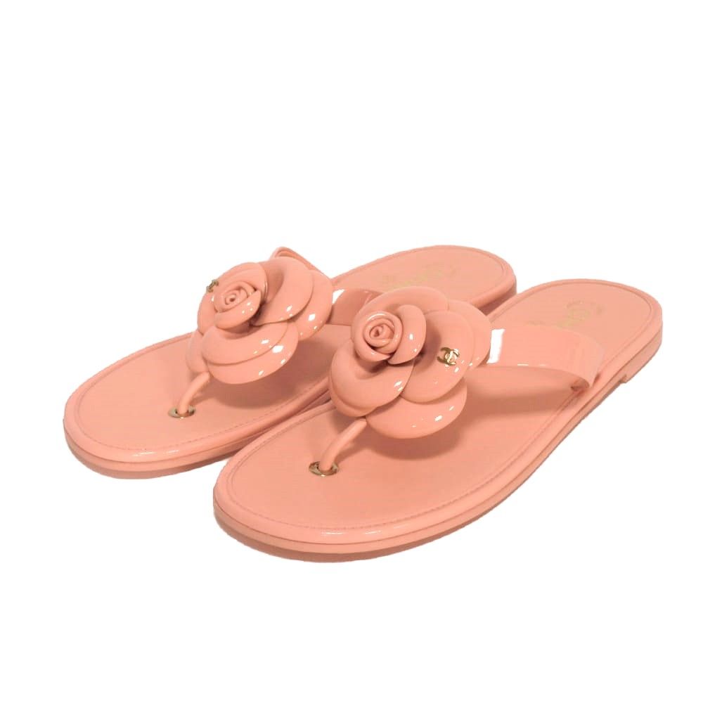 CHANEL シャネル カメリア フラワー トング 現行 39C CCマーク