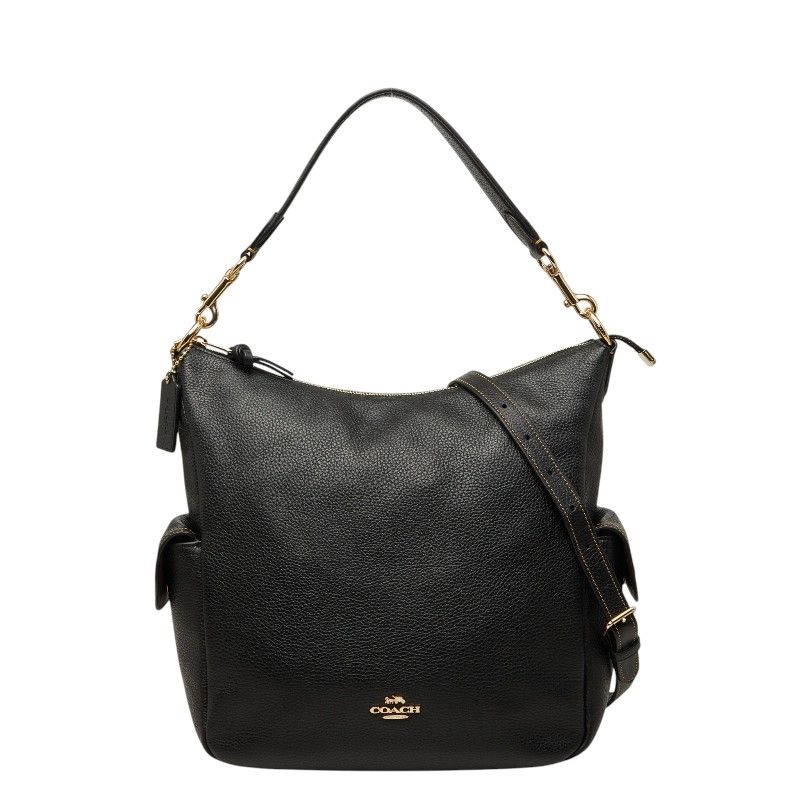 コーチ ペニー 斜め掛け ショルダーバッグ 2way ハンドバッグ 6152 ブラック レザー レディース COACH【1-0273602】