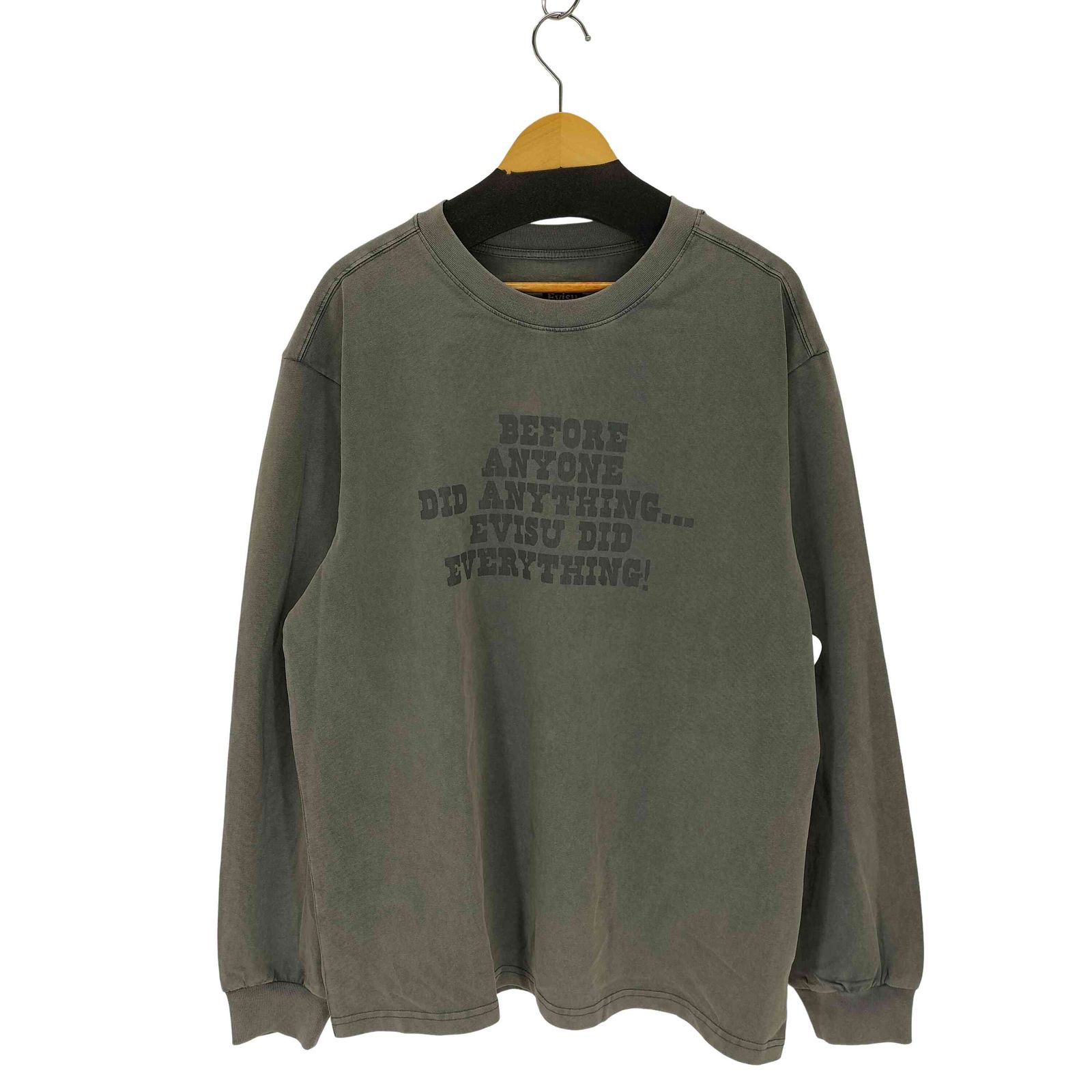 エヴィス EVISU リバースカモメスローガン 長袖Tシャツ メンズ import：XL