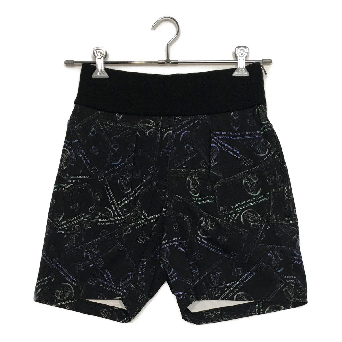 中古 レディース ラッセルノ RUSSELUNO ショートパンツ 1(M) 黒 ブラック 総柄 キュロット