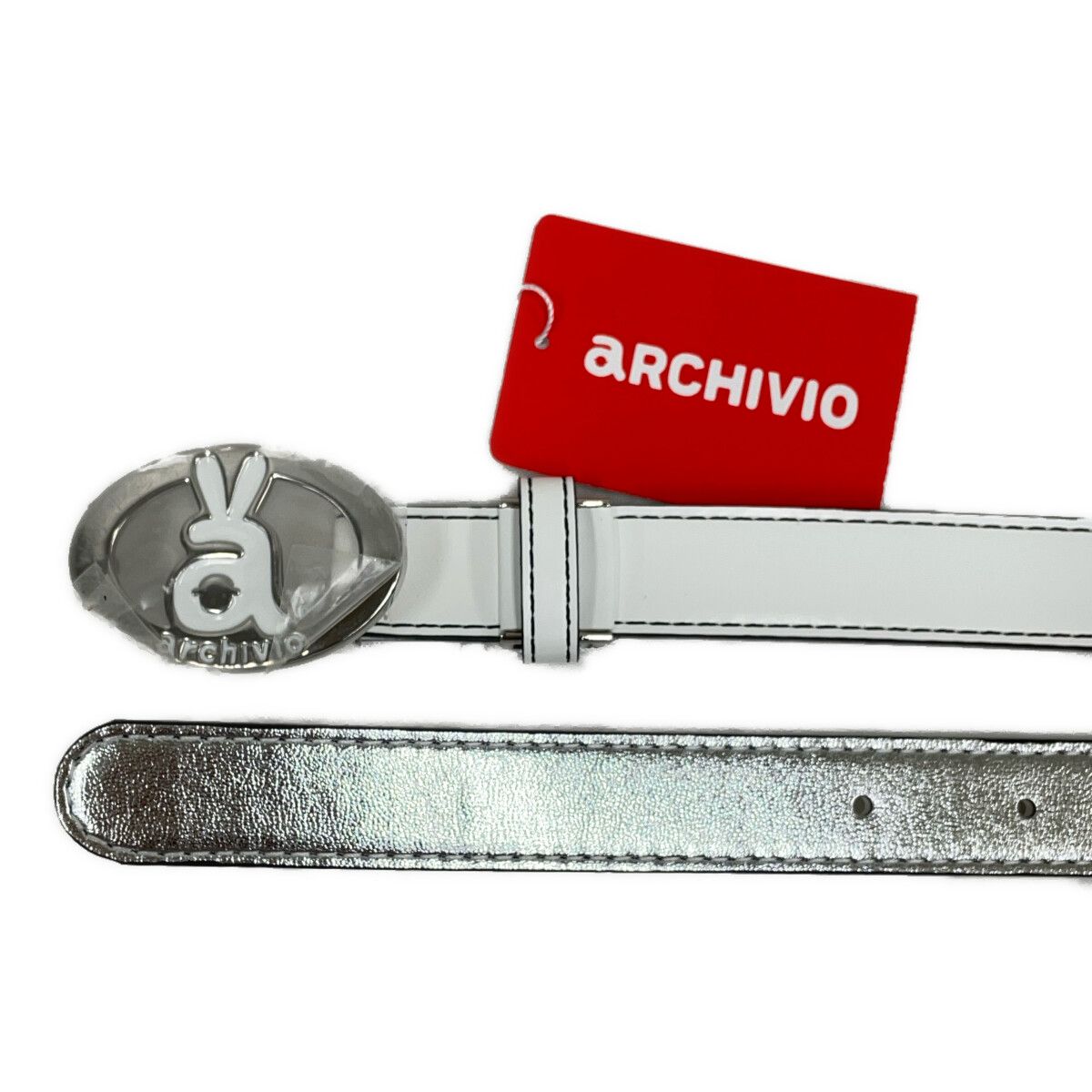 未使用品 アルチビオ archivio ベルト フリー シルバー レディース